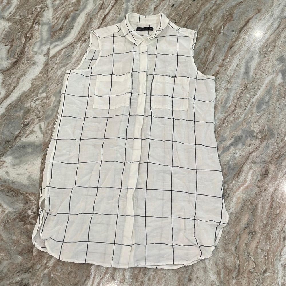 Linen Blend Long Tank